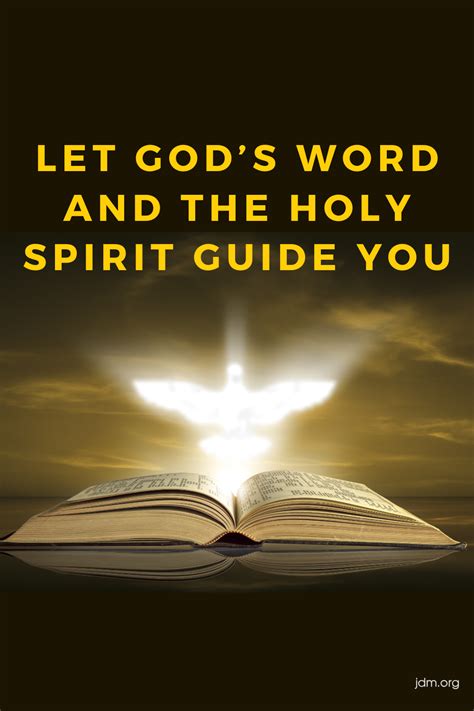 Let Gods Word And The Holy Spirit Guide You Let God Spirit Guides