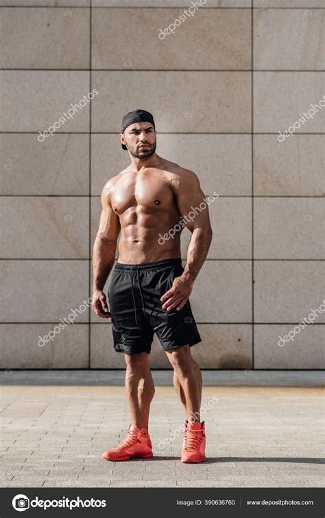 Sexy Man Posing Topless Hot Sun Fitness Lifestyle Stock Photo By