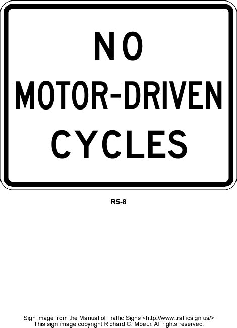 Manual Of Traffic Signs R5 Series Signs