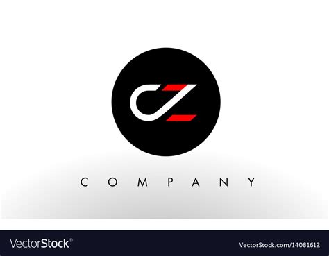 Cz Logo Letter Design Royalty Free Vector Image