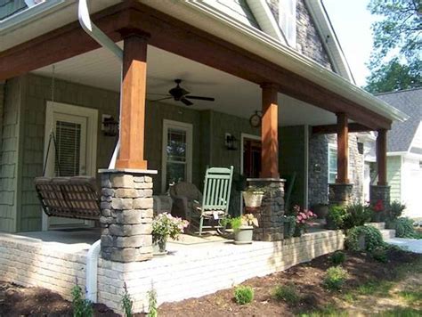 85 Beautiful Wooden And Stone Front Porch Ideas Decoradeas