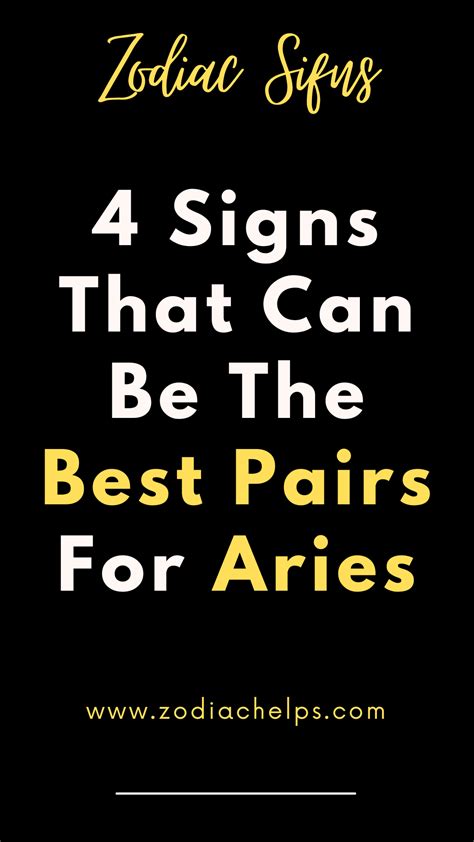 4 Signs That Can Be The Best Pairs For Aries Zodiac Signs