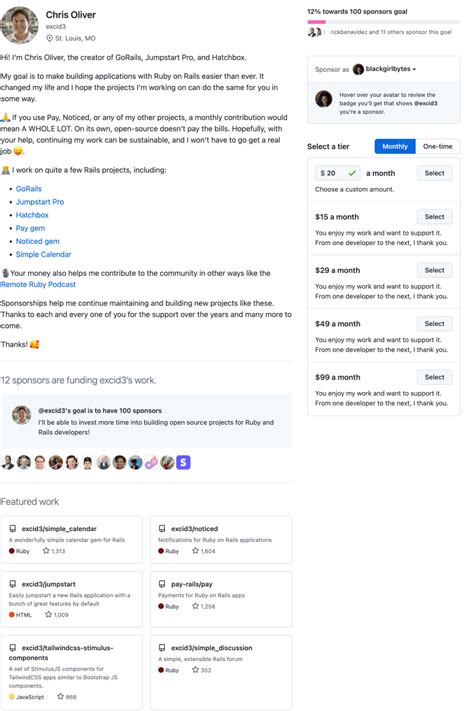 How To Create A Great Github Sponsors Profile Dev Community
