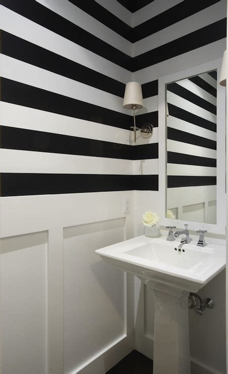 Check spelling or type a new query. Black and White Striped Walls - Contemporary - bathroom - Lynn Morgan Design