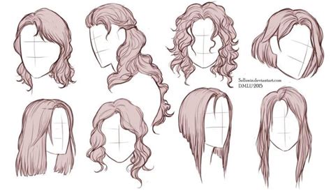 Hairstyle Reference Drawing In Hair Reference How To Draw Hair Long Hair Drawing