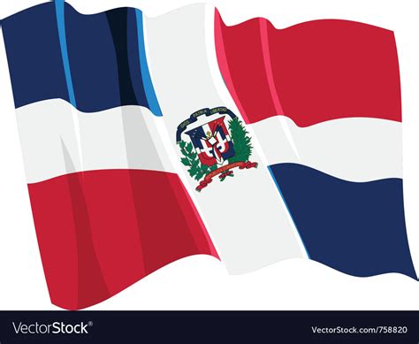 Political Waving Flag Of Dominican Republic Vector Image