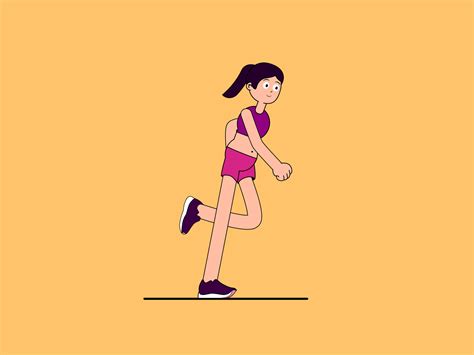 Girl Running Cycle by Neomenia Animation | Girl running, Running gif, Running