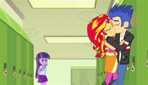 Safe Artist Dm Flash Sentry Sunset Shimmer Twilight Sparkle Human Equestria