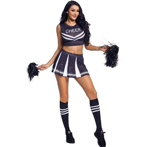 Women Schoolgirl Cosplay Uniform Girl Sexy Lingerie Adults Cheerleader Costume Full Set