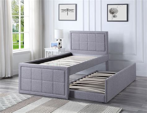 Single Trundle Bed Frame With Pull Out Storage Home Treats Uk