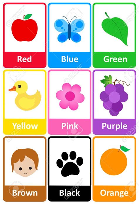 Imagen Relacionada Preschool Colors Printable Flash Cards Color