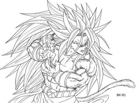 Download or print this amazing coloring page: Goku SSj5 Kamehameha Lineart By BK-81 On DeviantART ...