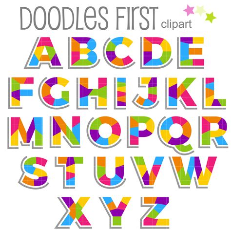 The letters of the alphabet are learned through colorful pictures. Multi color Alphabet Clip Art Set - Daily Art Hub - Free ...