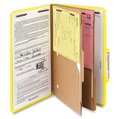 Smead Pocket Divider Pressboard Classification Folders Apex Office