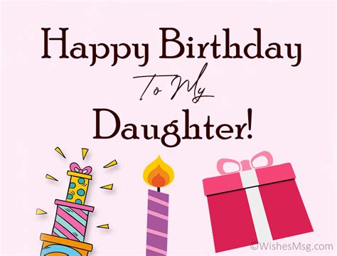 130 Happy Birthday Wishes For Daughter Wishesmsg