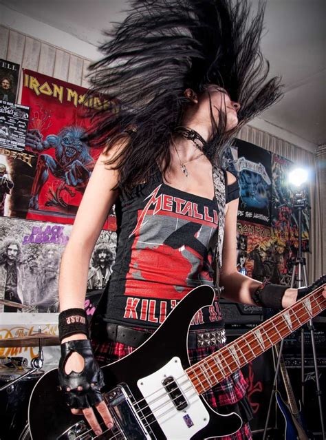 Heavy Metal And Rock Metalhead Girl Female Guitarist Female Musicians