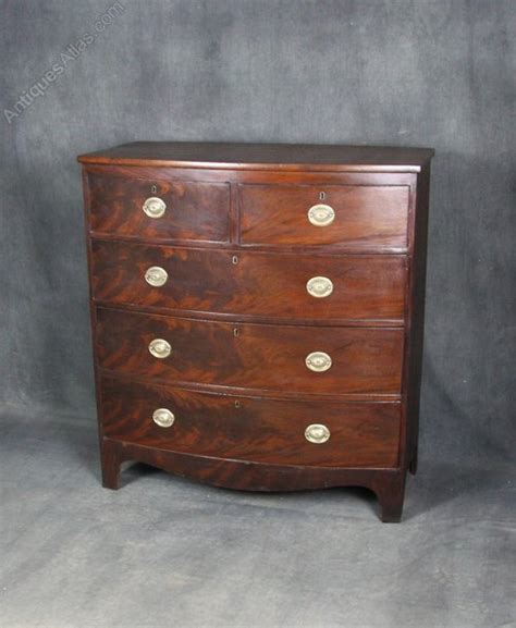 Regency Mahogany Bow Front Chest Of Drawers Antiques Atlas
