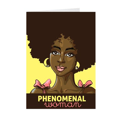 Phenomenal Woman African American Woman Mothers Day Greeting Card Black Stationery