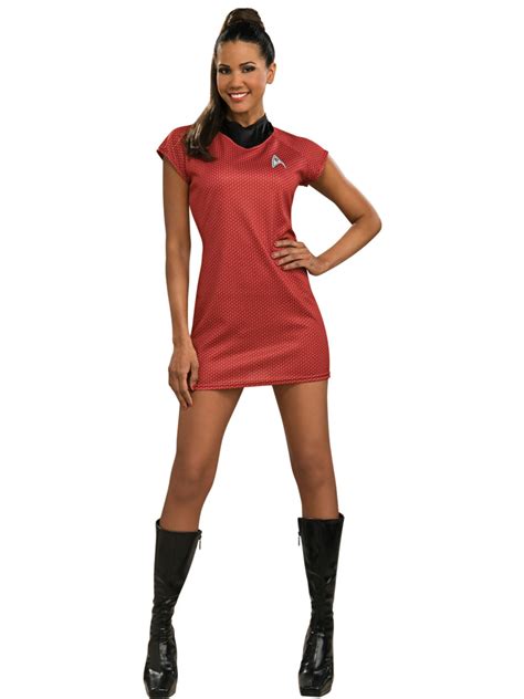 Womens Star Trek Deluxe Red Uhura Uniform Costume