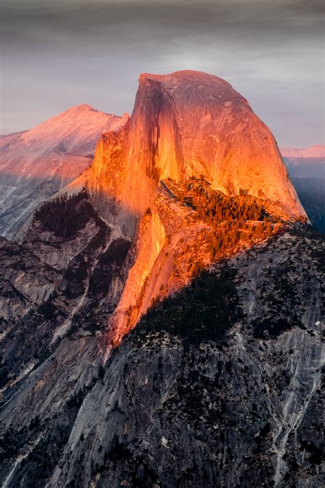 A Photographer Standing In A Field With A View On Yosemites Half Dome