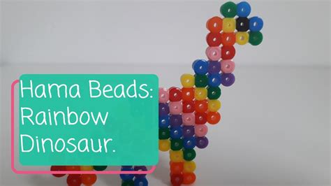 Hama Beads Rainbow Dinosaur Youtube