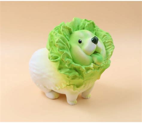 3d Funny Cute Cabbage Dog Ornaments Desktop Model Handmade Etsy