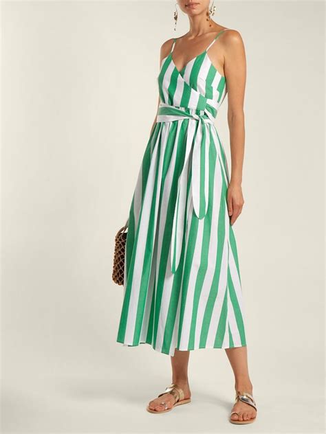 Alma Bungalow Stripe Wrap Dress Mara Hoffman Matchesfashion Com Dresses Select Dress
