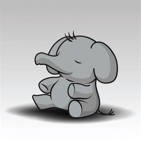 Cute Baby Elephant Cartoon