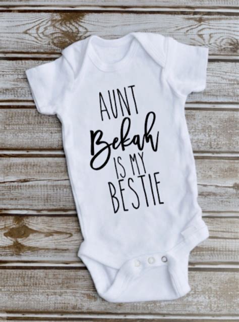 My Aunt Is My Bestie Onesie Baby Onesie Hospital Onesie Etsyde