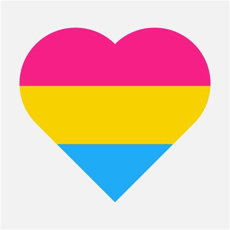 icono de vector de corazón de bandera pansexual Vector en Vecteezy