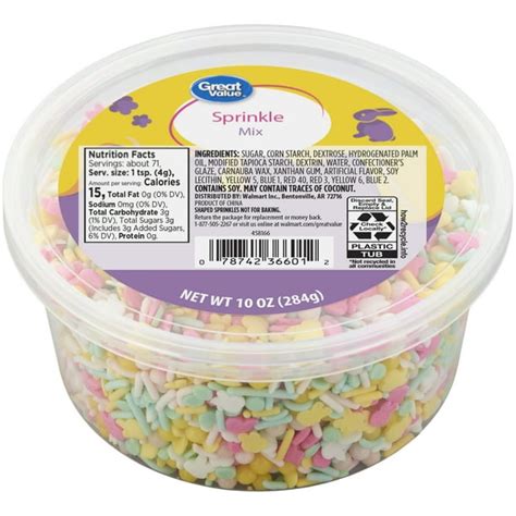 Great Value Easter Bunny Sprinkles Mix 10 Oz