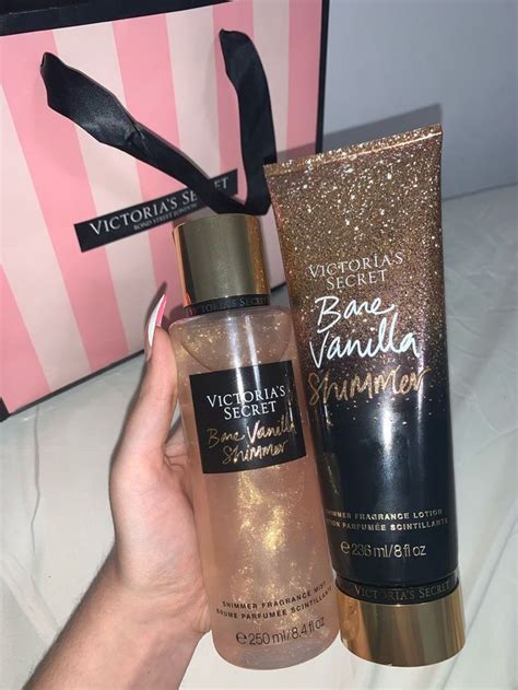 Victorias Secret Bare Vanilla Shimmer Fragrance Mist And Lotion Set In