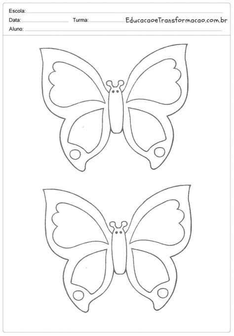 Moldes De Borboletas Para Imprimir Para Eva E Feltro
