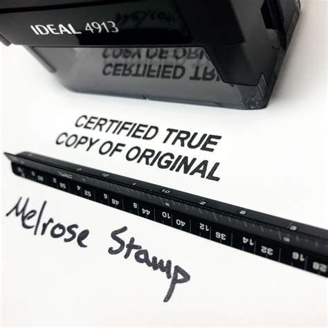 Certified True Copy Of Original Rubber Stamp For Office Use Self Inking