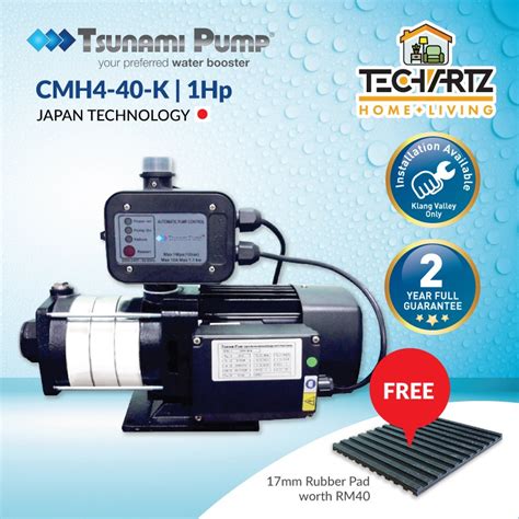 Techartz Tsunami Automatic Home Booster Water Pump Cmh4 40k 14hp