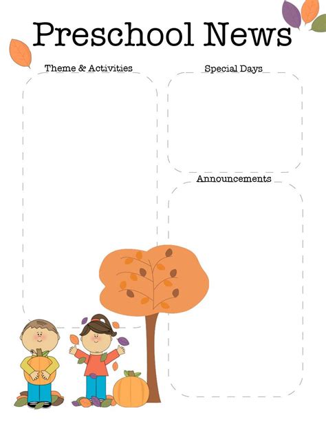 Preschool Weekly Newsletter Templates