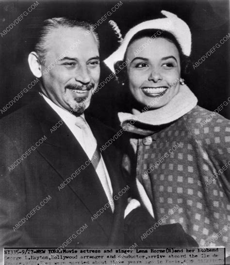 News Photo Lena Horne And Husband George L Hayton 1226 06 Pretty Black