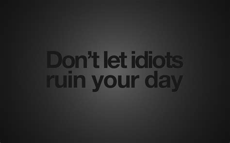 Dont Let Idiots Ruin Your Day Myconfinedspace