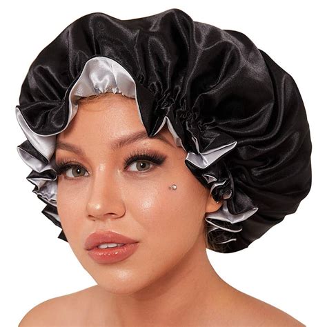 Silk Bonnet For Natural Hair Bonnets For Black Women Satin Bonnet For Long Hair Cap For