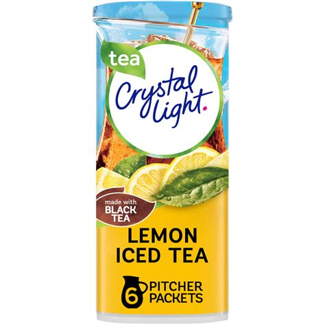 Crystal Light Lemon Iced Tea Naturally Flavored Powdered Drink Mix 6
