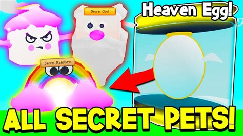 Getting All Secret Pets In The Heaven Egg In Tapping Simulator Roblox