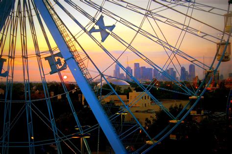 Ferris Wheel And Dallas Skyline The State Fair Of Texas Photo 2460471
