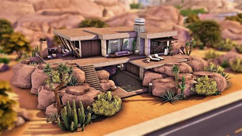 Modern Desert Home The Sims 4 Desert Luxe Speed Build Youtube