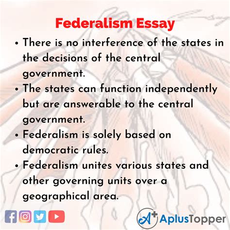 Federalism Essay Essay On Federalism For Students And Children In English