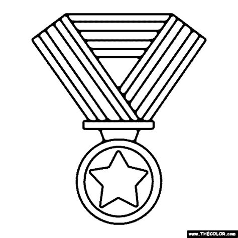 Printable Medal Coloring Page