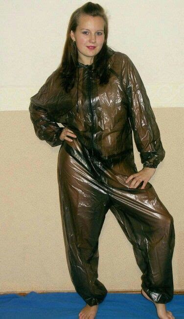 Rain Suit Pvc Outfits Sauna Suit Pvc Raincoat Latex Catsuit Waders