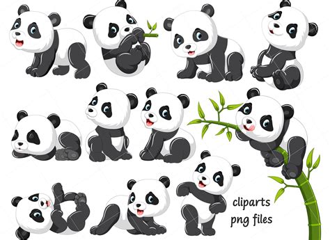 Baby Panda Clipart Panda Png Lindo Panda Clipart Lindo Etsy España