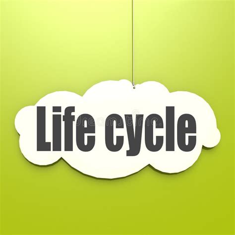 Life Cycle Word On White Cloud Stock Illustration Illustration Of