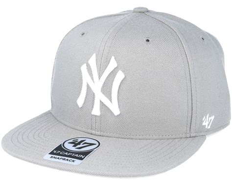 New York Yankees No Shot Captain Grey Snapback 47 Brand Caps