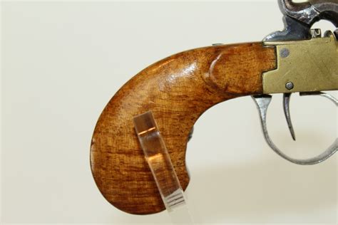 Antique European Belgian Percussion Pistol 008 Ancestry Guns